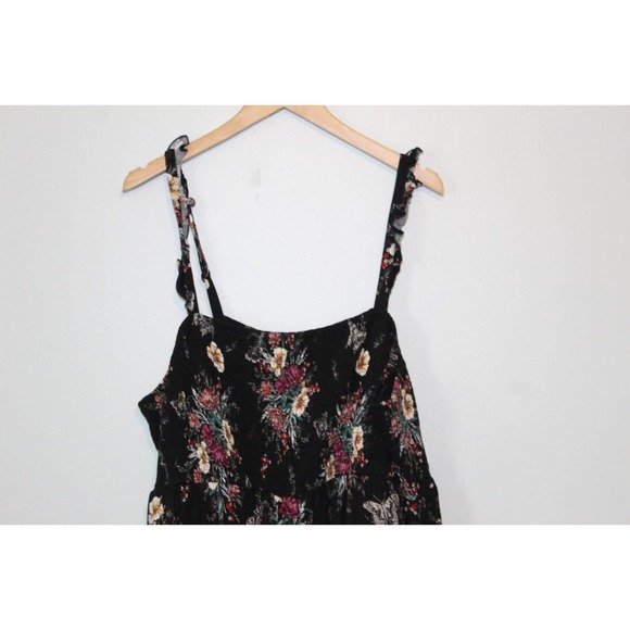 Torrid Floral Butterfly Midi Challis Smocked Tiered Dress Plus Size 4 4X H14068 - Picture 3 of 16